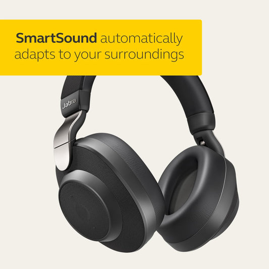 Jabra Elite 85h Wireless Noise Cancelling Over-the-Ear Headphones – Titanium Black – 100-99030000-02
