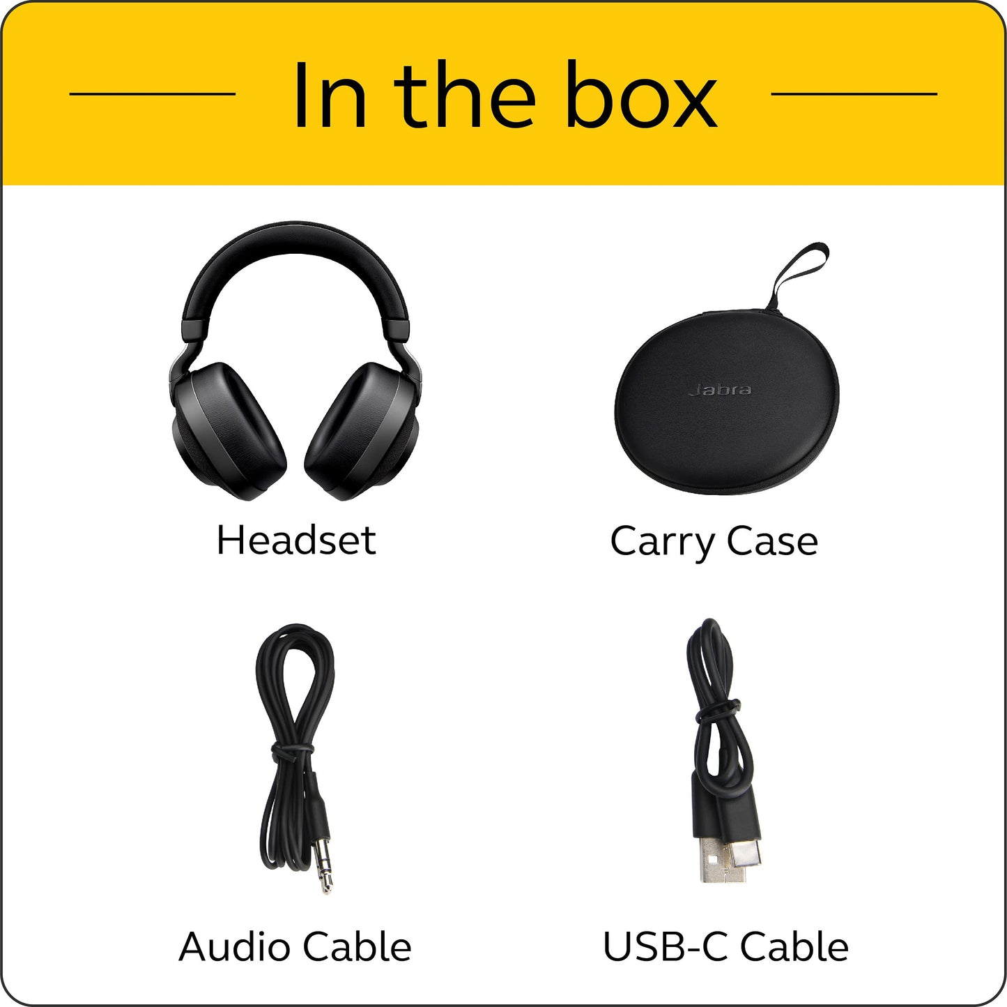 Jabra Elite 85h Wireless Noise Cancelling Over-the-Ear Headphones – Titanium Black – 100-99030000-02