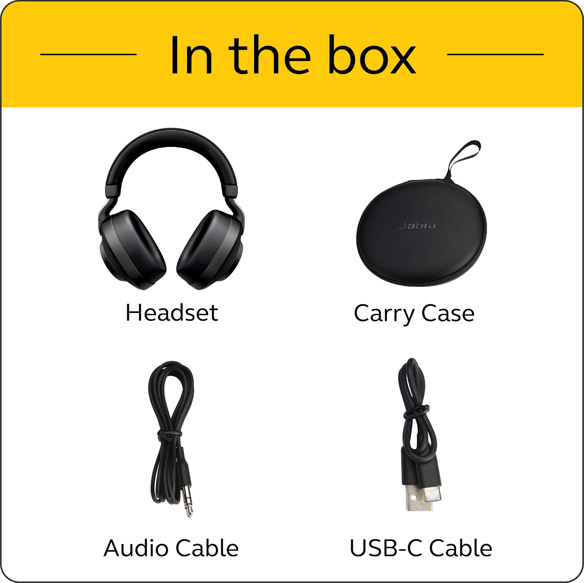 Jabra Elite 85h Wireless Noise Cancelling Over-the-Ear Headphones – Titanium Black – 100-99030000-02