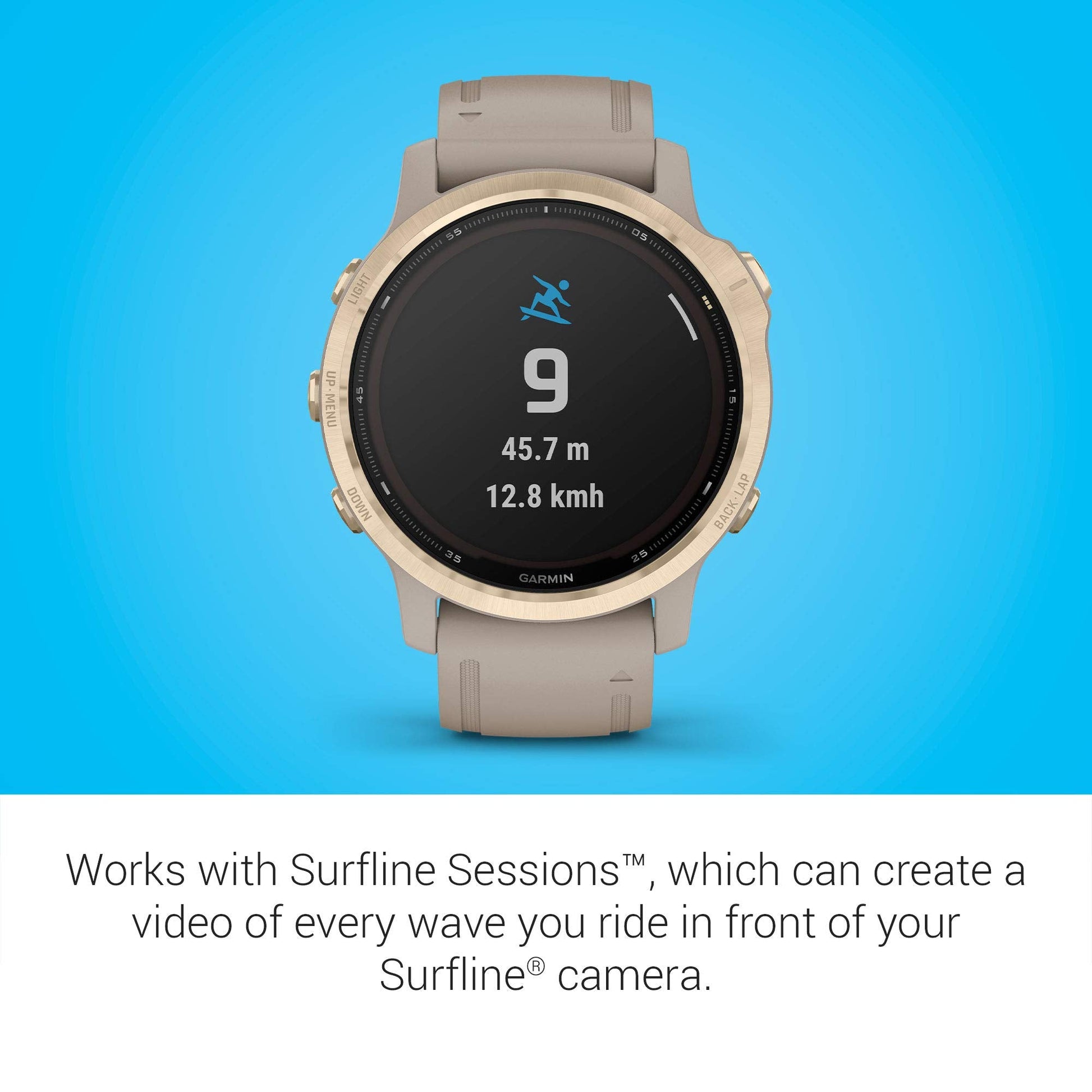 Garmin fenix 6S Pro Solar 42mm Light Gold with Light Sand Band - 010-02409-10