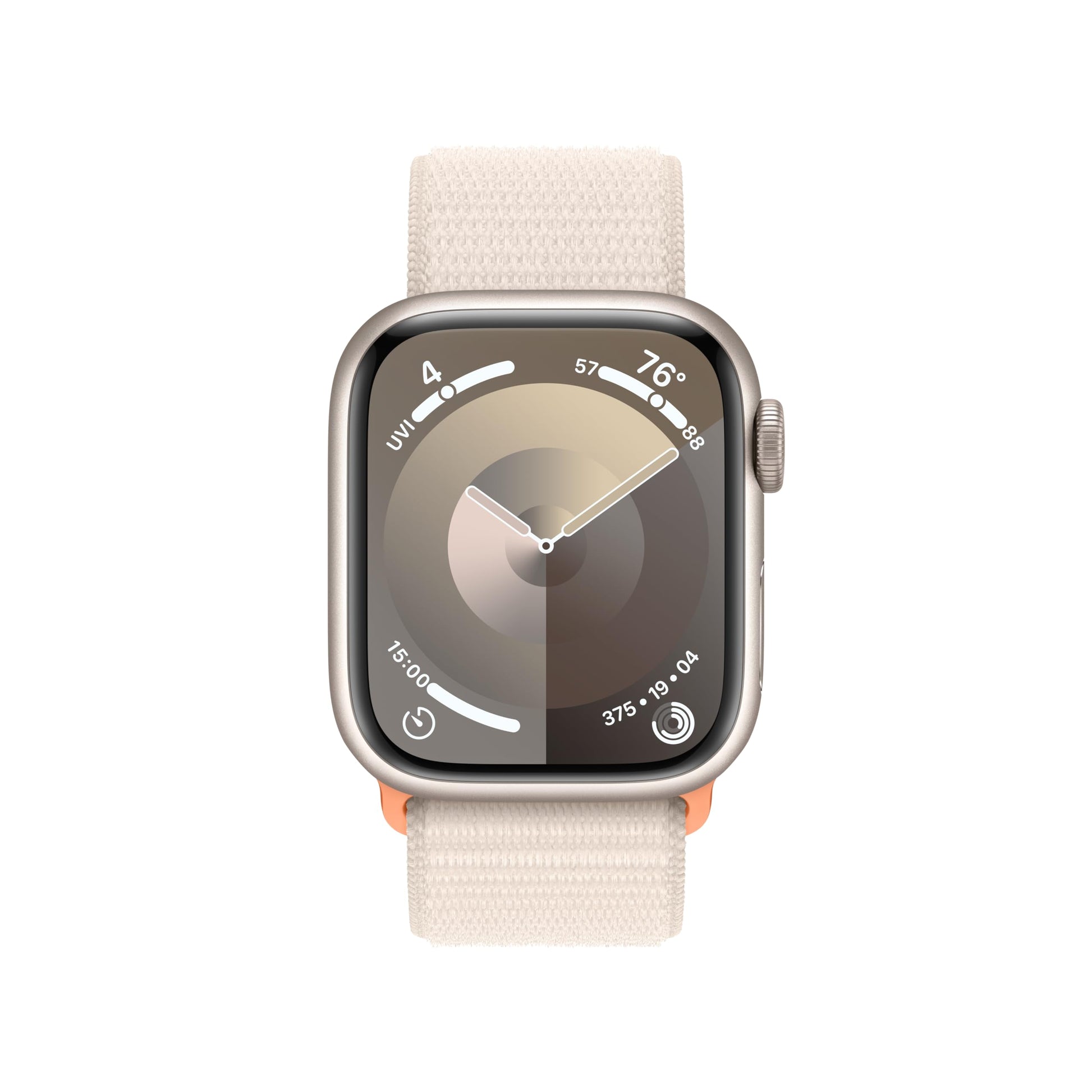 Apple - Watch Series 9 GPS + Cellular 41mm Starlight Aluminum Case with Starlight Sport Loop - MRHQ3LW/A