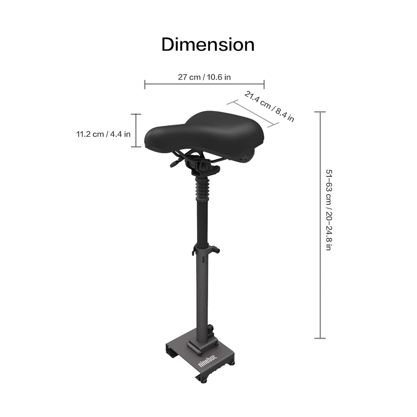 Segway - KickScooter Seat for G30 Max & Max G30LP - Black - AB.00.0011.93