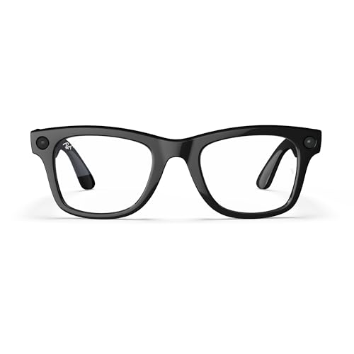 Ray-Ban Meta - Wayfarer Large Smart Glasses with Meta AI, Audio, Photo, Video Compatibility - Clear
