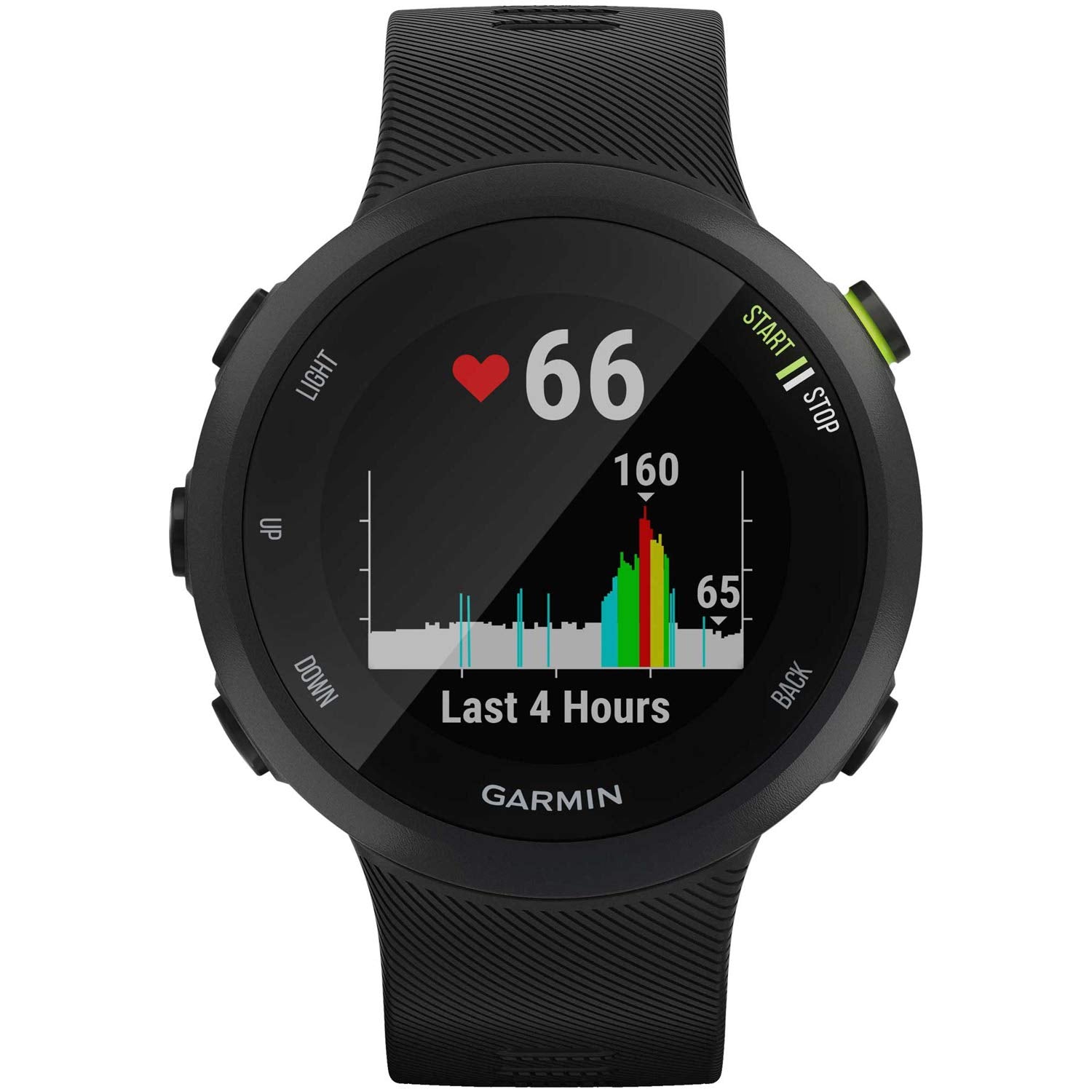 Garmin Forerunner 45S - 39mm Black Case - Black Silicone Band - 010-02156-02