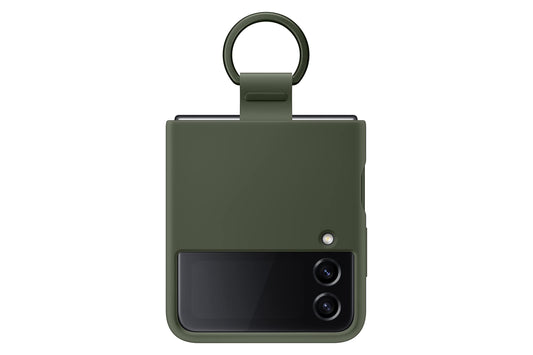 Samsung Silicone Cover with Ring for Galaxy Z Flip4 - Green - EF-PF721TGEGUS