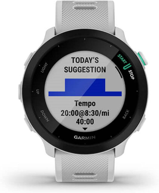 Garmin Forerunner 55, GPS Running Watch White