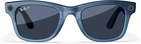 Ray-Ban Meta - Wayfarer glasses with Meta AI, Audio, Photo, Video Compatibility - Polarized Blue Len