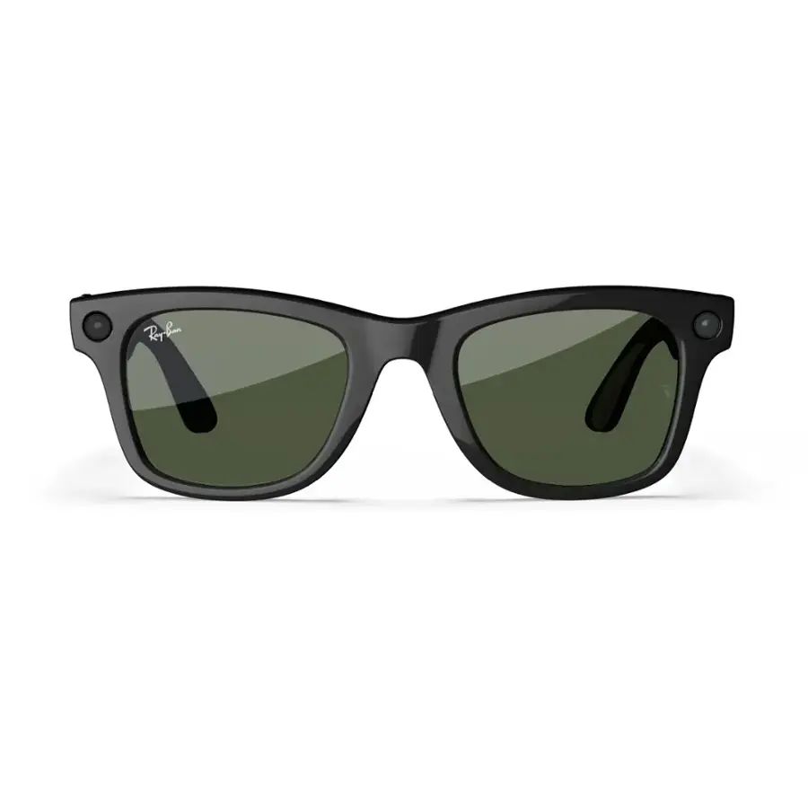 Ray-Ban Meta - Wayfarer Large glasses with Meta AI, Audio, Photo, Video Compatibility - Green Lenses