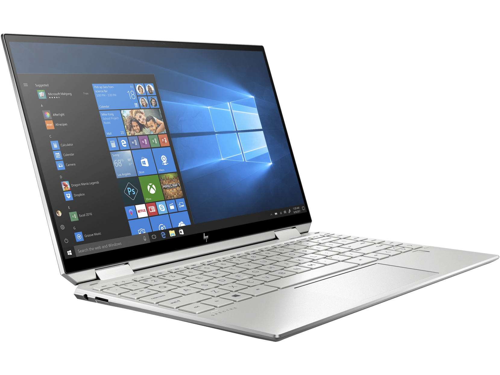HP Spectre x360 – 13.3" UHD AMOLED Touch – i7-1065G7 – 16GB RAM – 512GB SSD – Natural Silver – 13-aw0020nr