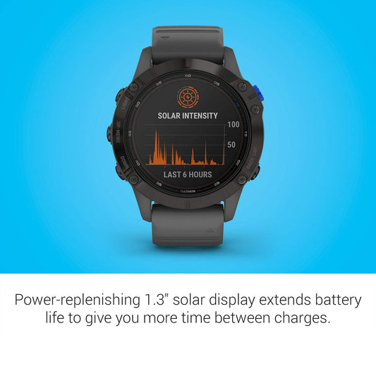 Garmin - Fenix 6 Pro Solar GPS Smartwatch 47mm Fiber-Reinforced Polymer - Black -  010-02410-10