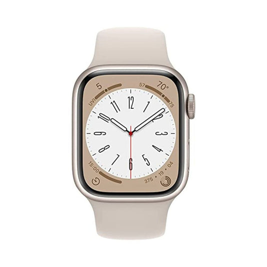Apple Watch Series 8 (GPS) 45mm Starlight Aluminum Case with Starlight Sport Band – S/M – MNUP3LL/A