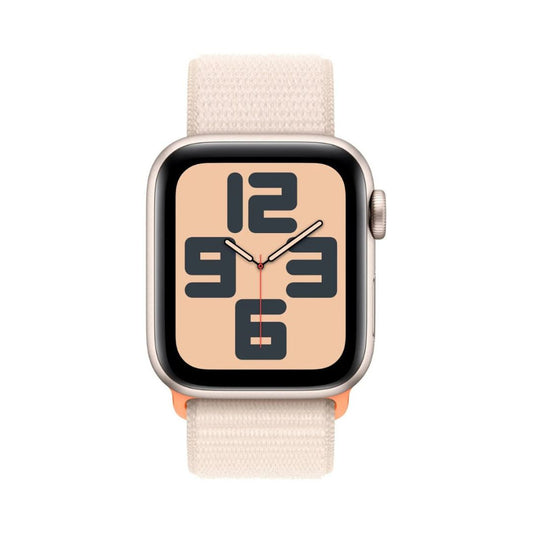 Apple Watch SE 2nd Gen (GPS + Cellular) – 40mm – Starlight Aluminum Case with Starlight Sport Loop – MRG33LL/A