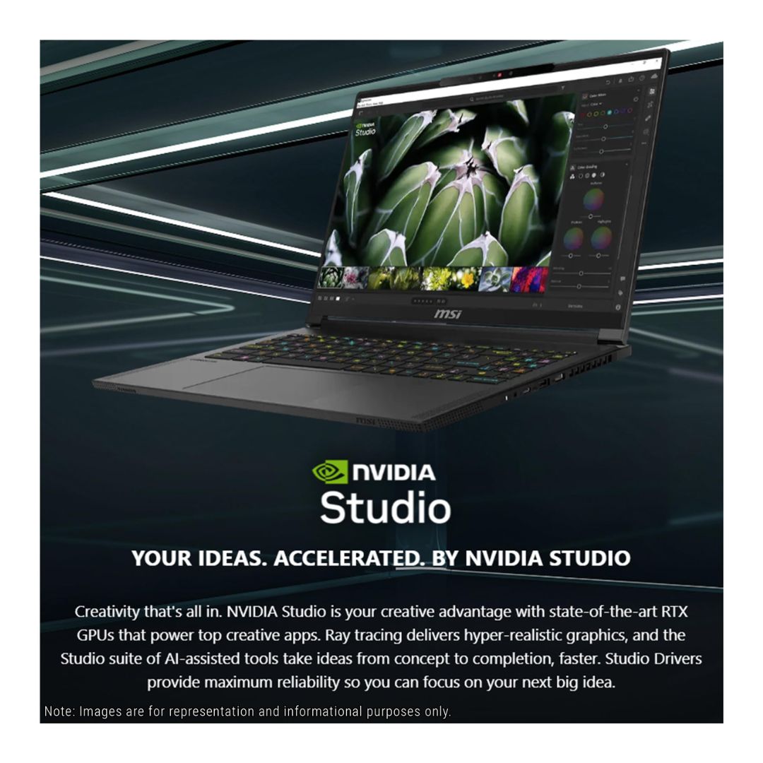 MSI Stealth A16 AI+ A3HVGG-002 - WQXGA - Ryzen AI 9 365 - 32GB RAM - RTX 4070 - 1TB SSD - Black