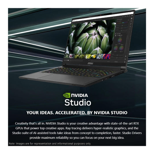 MSI Stealth A16 AI+ A3HVGG-002 - WQXGA - Ryzen AI 9 365 - 32GB RAM - RTX 4070 - 1TB SSD - Black