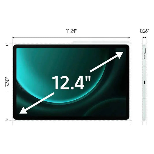 Samsung - Galaxy Tab S9 FE+ - 12.4 128GB - Wi-Fi - with S-Pen - Mint - SM-X610NLGAXAR