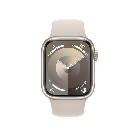 Apple Watch Series 9 (GPS + Cellular) 41mm Aluminum Case with Starlight Sport Band - S/M - Starlight - MRHN3LL/A