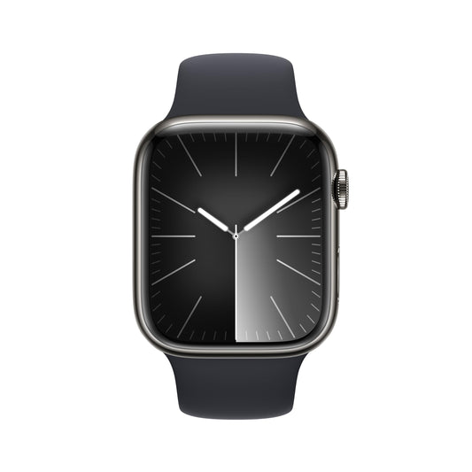 Apple Watch Series 9 GPS+Cell 45mm Graphite Stainless Steel Case with Midnight Band - M/L - MRMW3LL/A