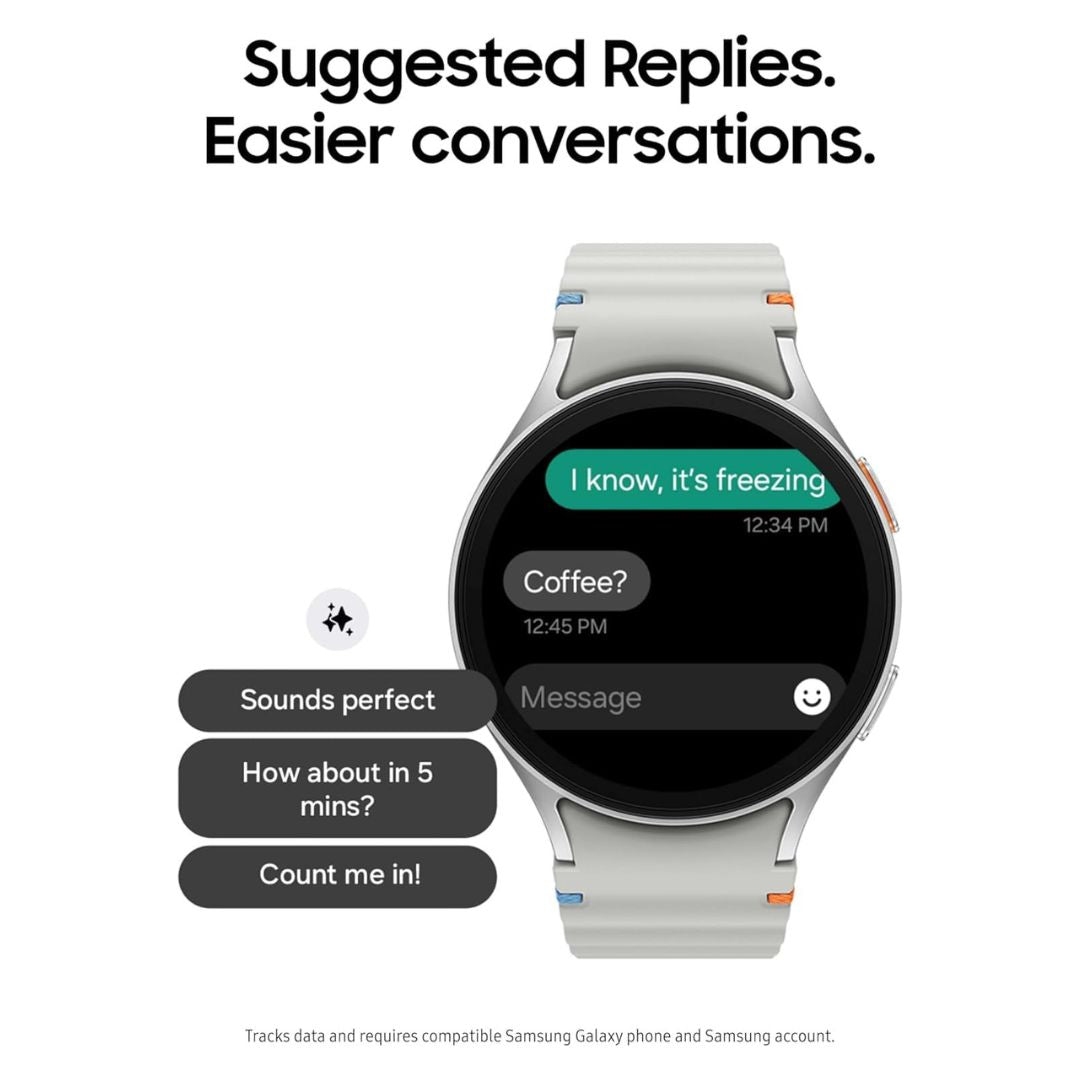 Samsung Galaxy Watch7 Aluminum Smartwatch 44mm LTE – Silver with Cream Band – SM-L315UZSAXAA