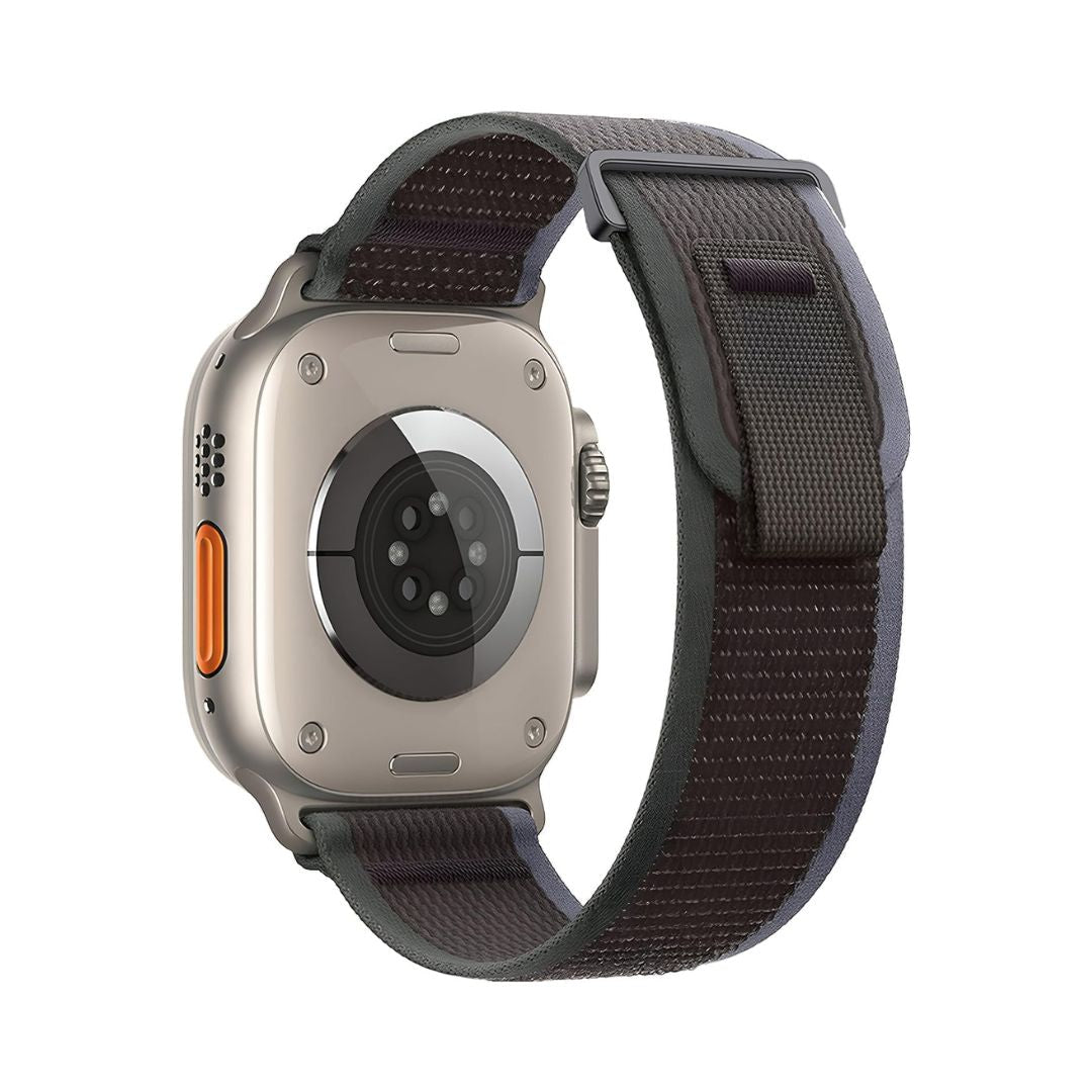 Apple Watch Ultra 2 (GPS + Cellular 49mm) Rugged Titanium Case with Blue/Black Trail Loop, M/L - MRF63LL/A