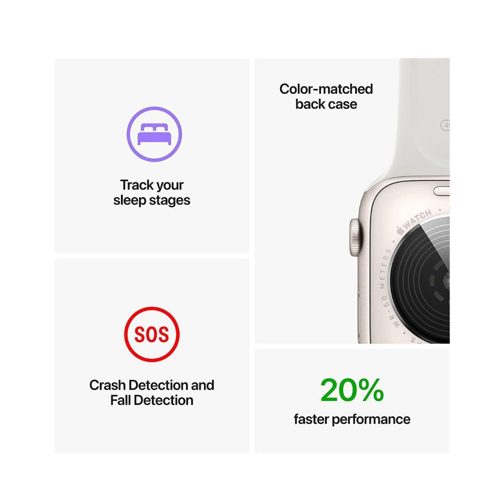 Apple Watch SE (2nd Gen) (GPS + Cellular, 44mm) - Midnight Aluminum Case with Midnight Sport Band, M/L - MNU03LL/A
