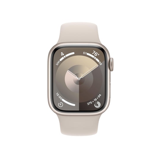 Apple Watch Series 9 (GPS + Cellular) 41mm Aluminum Case with Starlight Sport Band - M/L - Starlight - MRHP3LL/A
