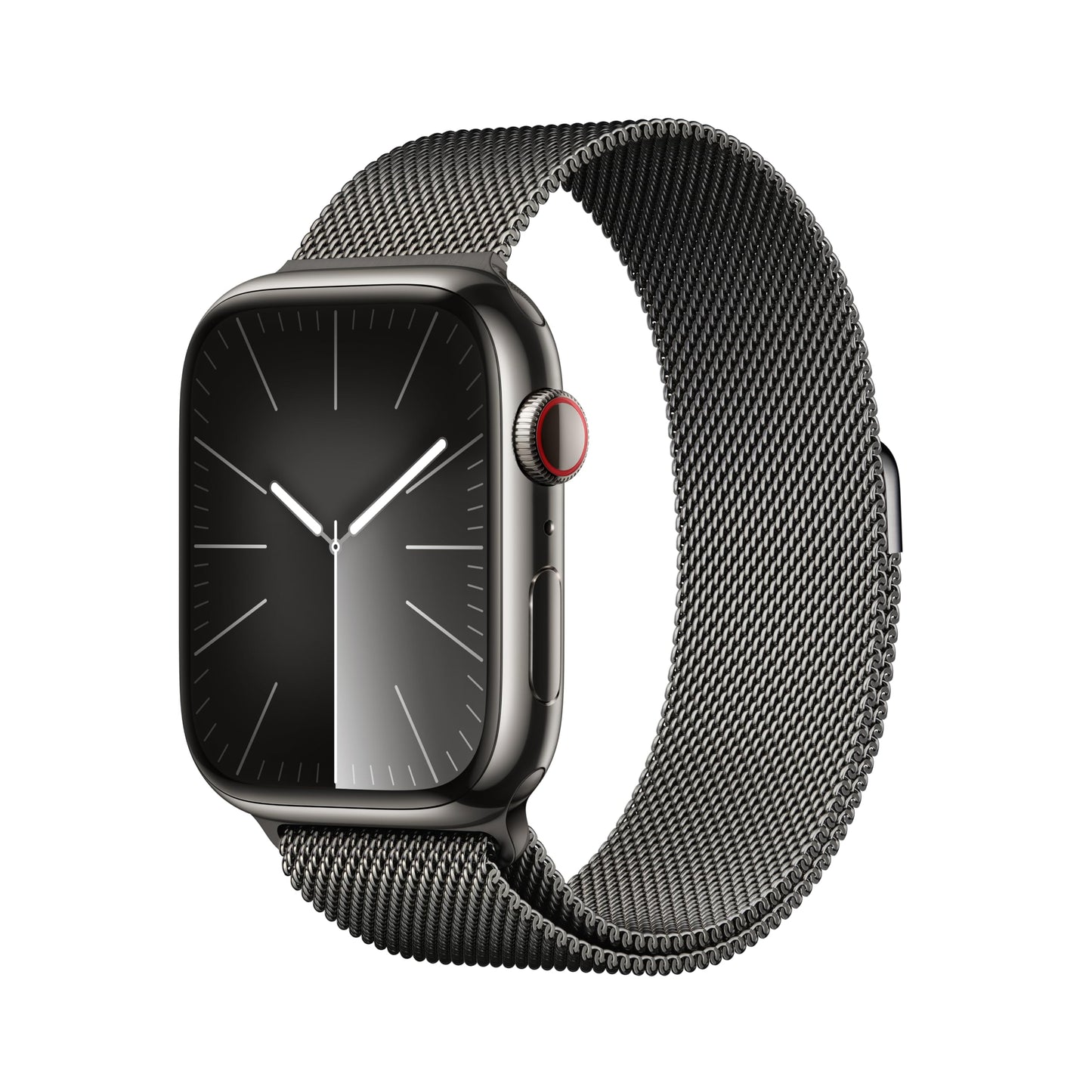 Apple Watch Series 9 (GPS + Cellular) 45mm Graphite Stainless Steel Case with Graphite Milanese Loop - MRMX3LL/A