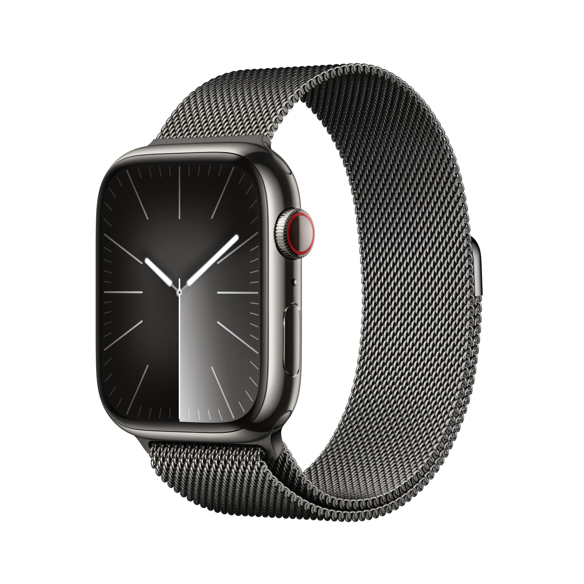 Apple Watch Series 9 (GPS + Cellular) 45mm Graphite Stainless Steel Case with Graphite Milanese Loop - MRMX3LL/A