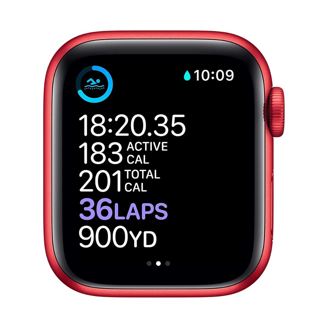 Restored Apple Watch Series 6 (GPS + Cellular) 44mm (PRODUCT)RED Aluminum Case with Red Sports Band - M07K3LL/A