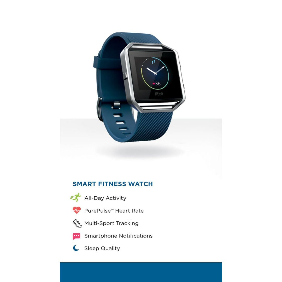 Fitbit Blaze Smart Fitness Watch – Small Blue Band – FB502SBUS