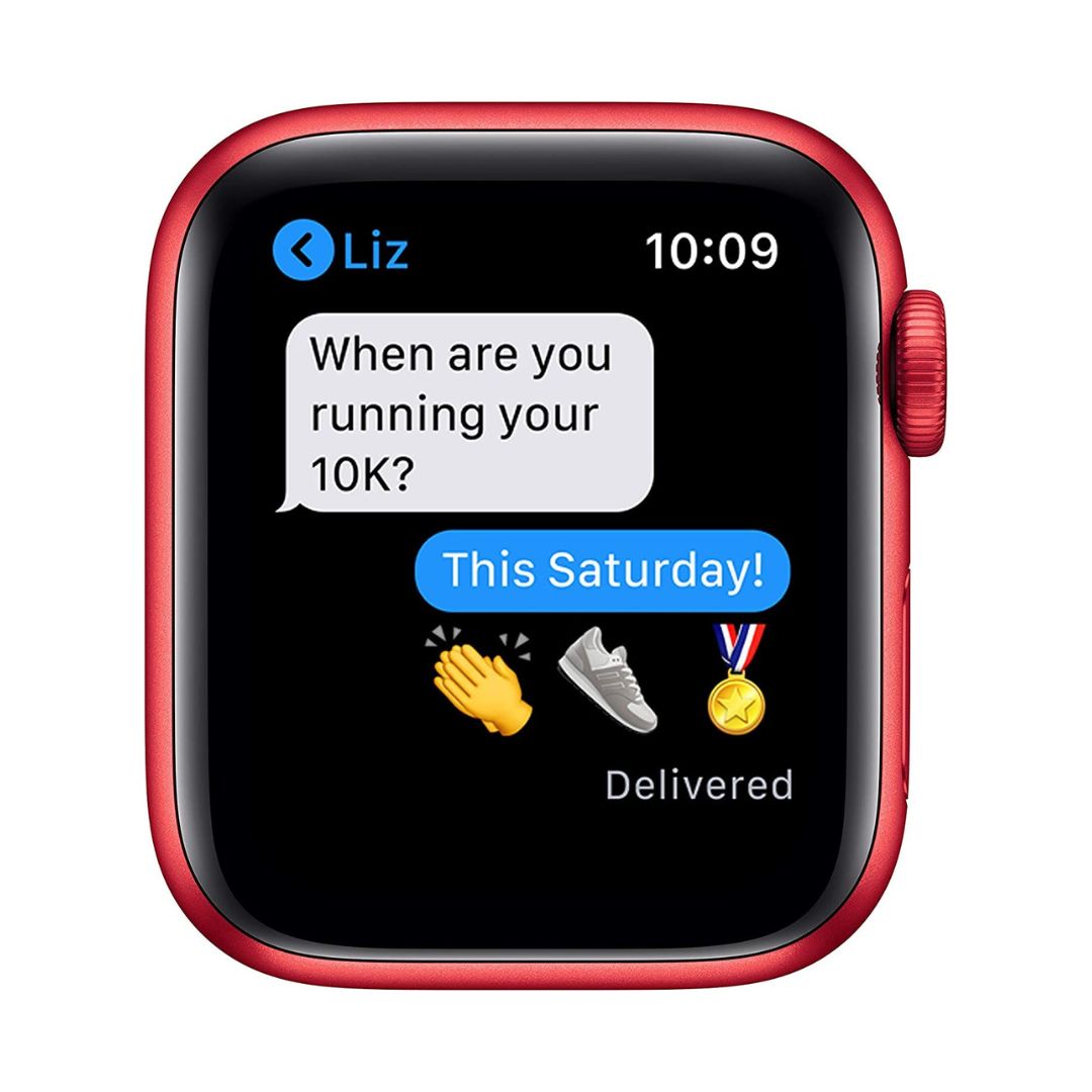 Restored Apple Watch Series 6 (GPS + Cellular) 44mm (PRODUCT)RED Aluminum Case with Red Sports Band - M07K3LL/A