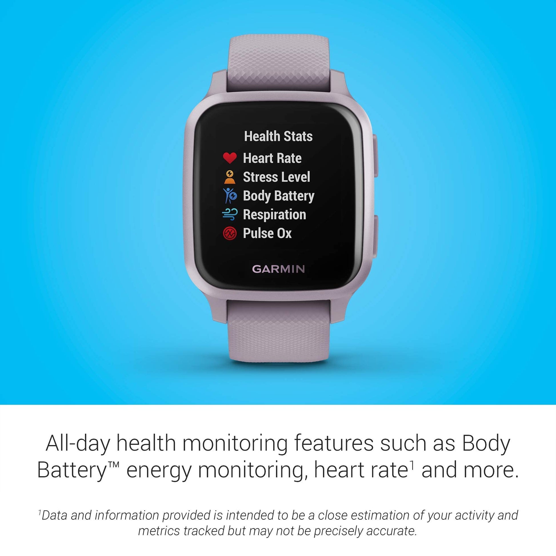 Garmin - Venu Sq GPS Smartwatch 33mm Fiber-Reinforced Polymer - Orchid - 010-02427-02