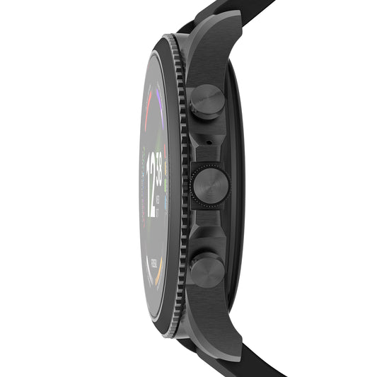Fossil - Gen 6 Smartwatch 44mm Black Silicone - Black - FTW4061V