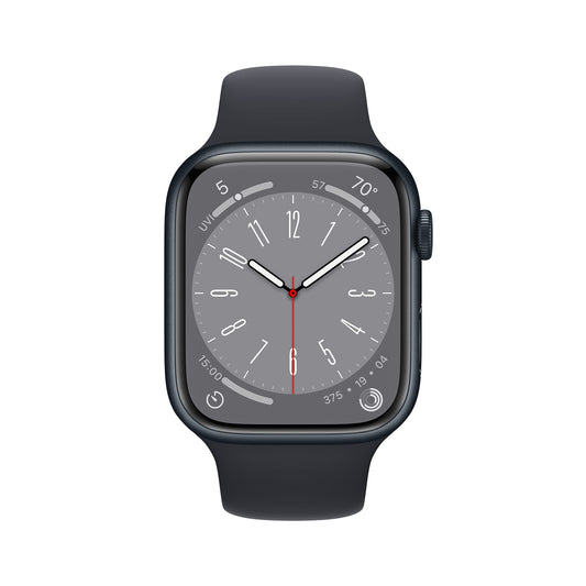 Apple Watch Series 8 - GPS 45mm - Midnight Aluminum Case w Midnight Sport Band - S/M - MNUJ3LL/A