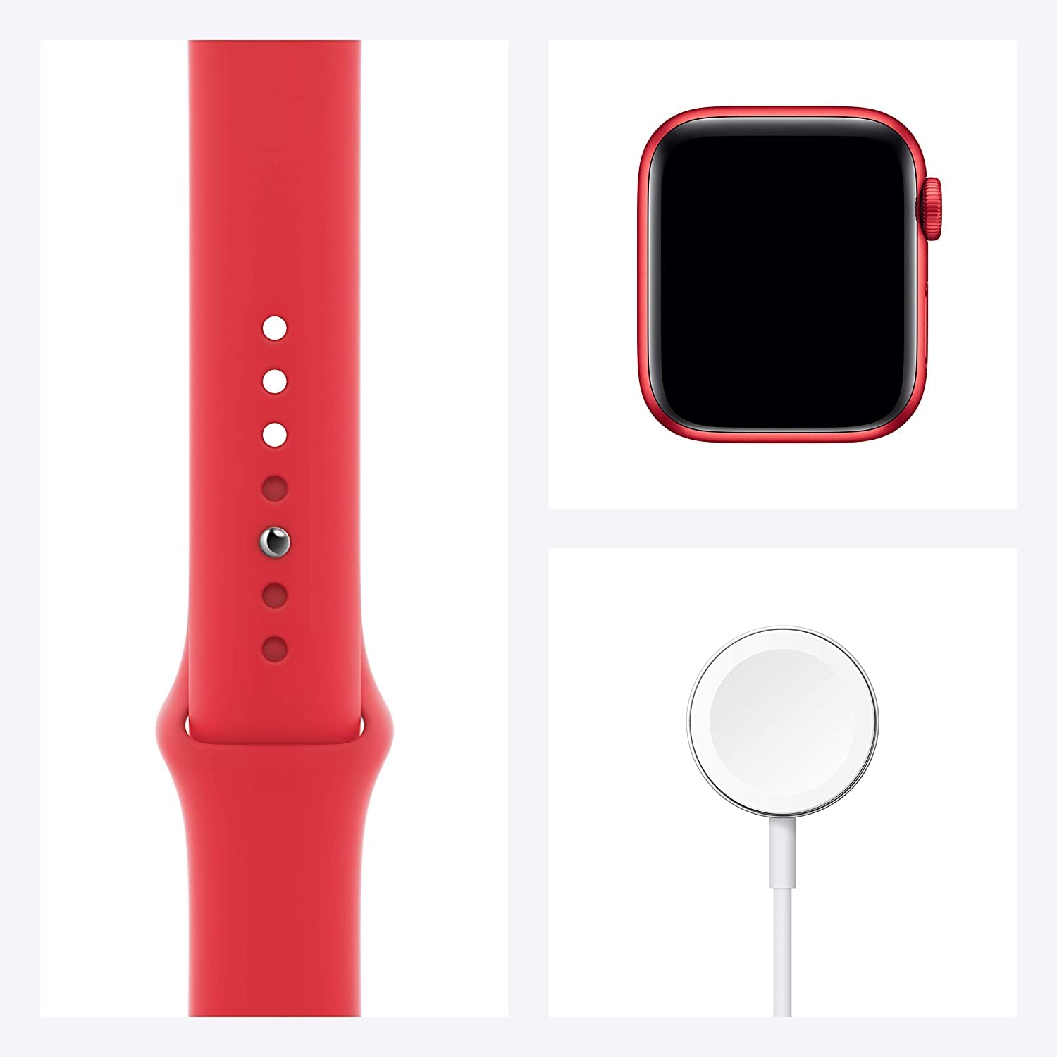 Restored Apple Watch Series 6 (GPS + Cellular) 44mm (PRODUCT)RED Aluminum Case with Red Sports Band - M07K3LL/A