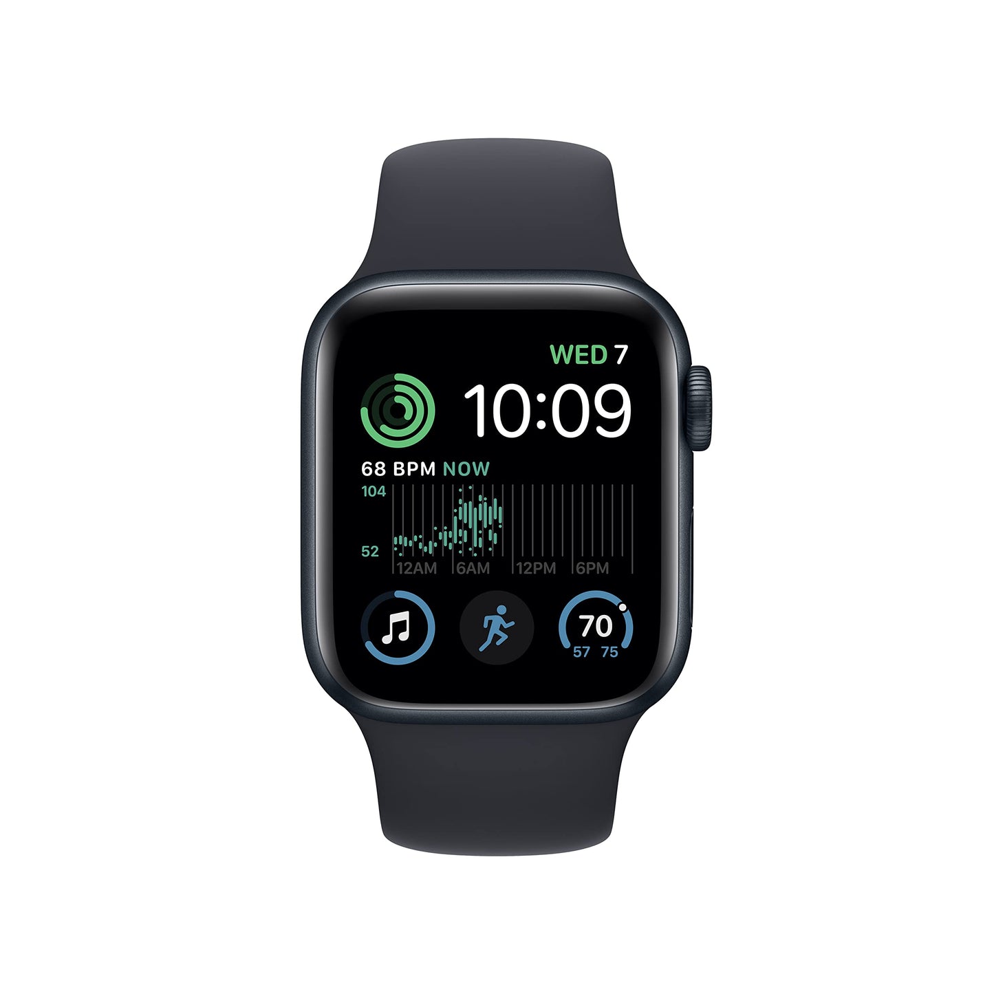 Apple Watch SE (2nd Gen) (GPS + Cellular, 40mm) - Midnight Aluminum Case with Midnight Sport Band, M/L - MRG93LL/A