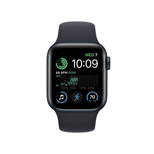 Apple Watch SE (2nd Gen) (GPS + Cellular, 40mm) - Midnight Aluminum Case with Midnight Sport Band, M/L - MRG93LL/A
