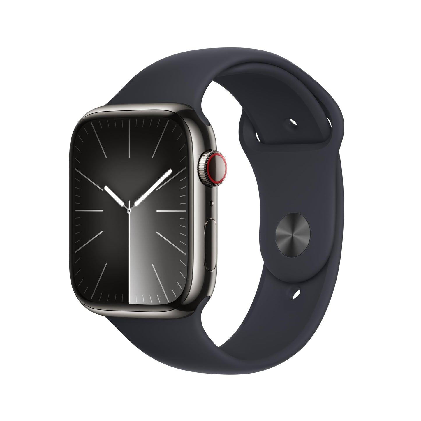 Apple Watch Series 9 GPS+Cell 45mm Graphite Stainless Steel Case with Midnight Band - M/L - MRMW3LL/A