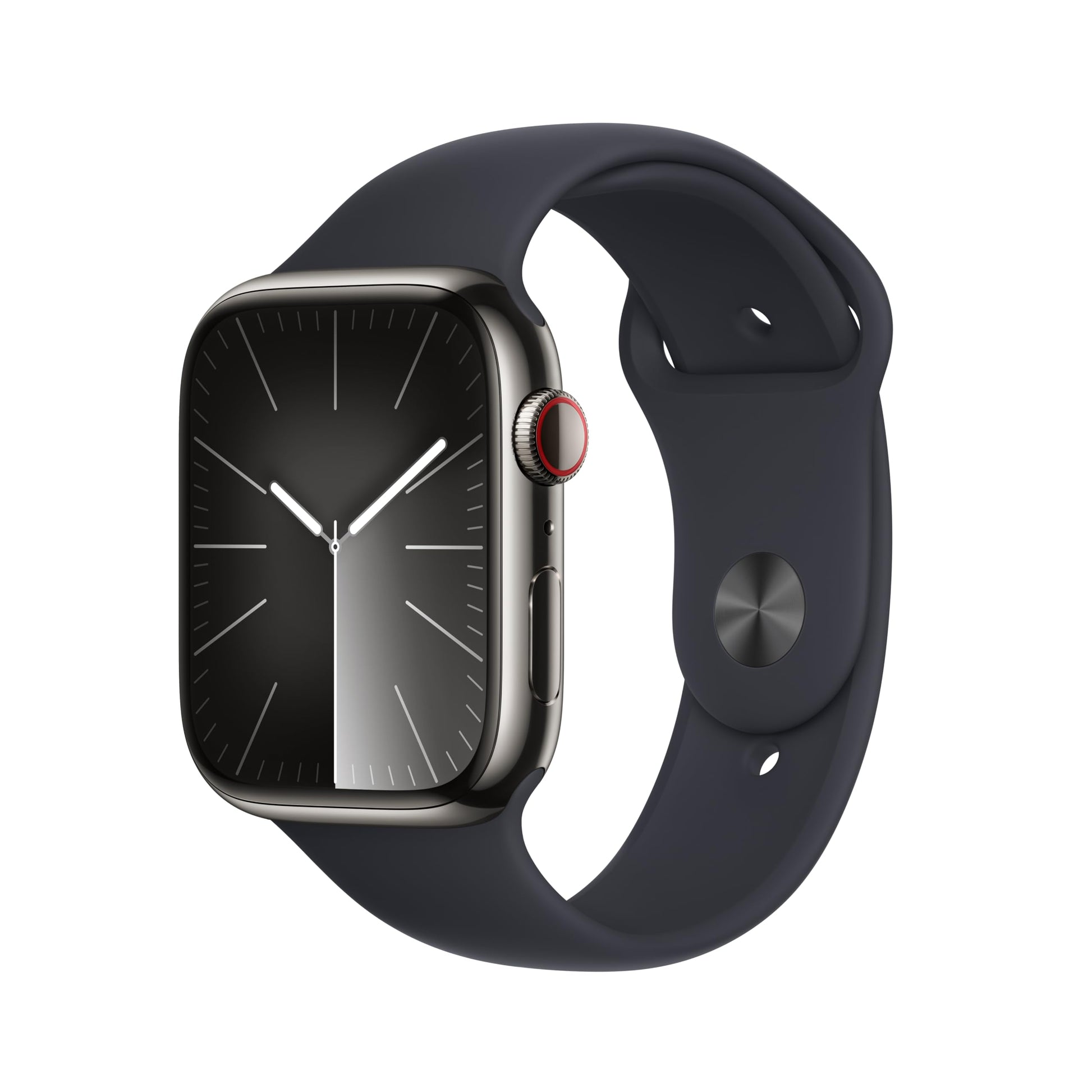Apple Watch Series 9 GPS+Cell 45mm Graphite Stainless Steel Case with Midnight Band - M/L - MRMW3LL/A