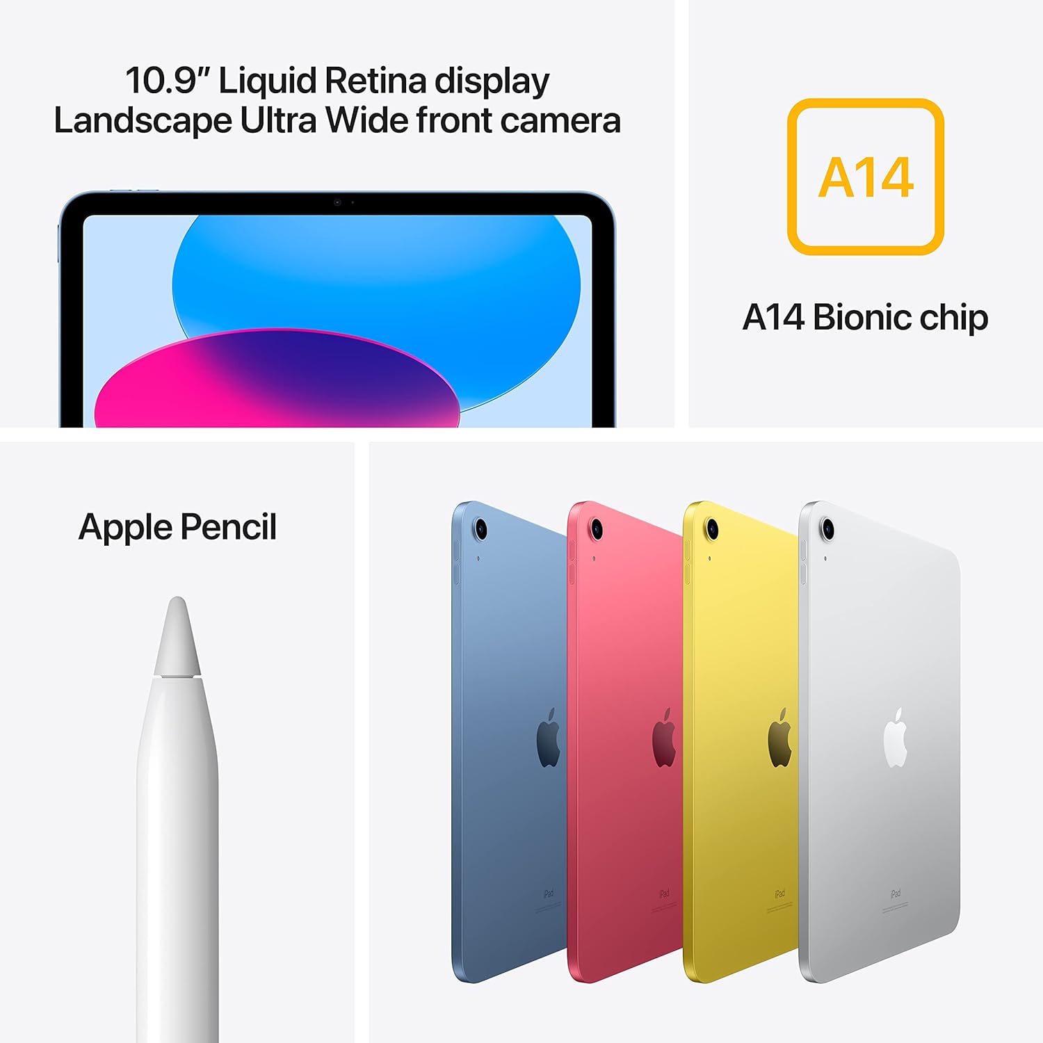 Apple iPad - 10.9-Inch iPad (Latest Model) with Wi-Fi - 64GB - Blue - MPQ13LL/A