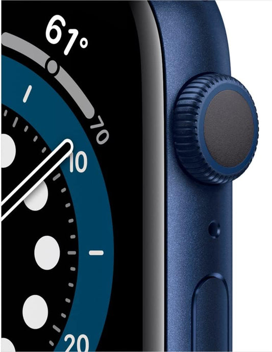 Apple Watch Series 6 (GPS + Cellular, 44mm) - Blue Aluminum Case with Deep Navy Sport Band - M07J3LL/A