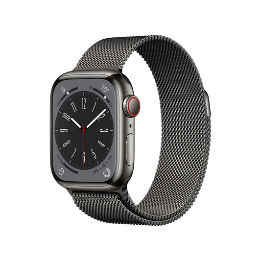 Apple Watch Series 8 GPS+Cell 41MM Stainless Case Milanese Loop - Graphite - MNJL3LL/A