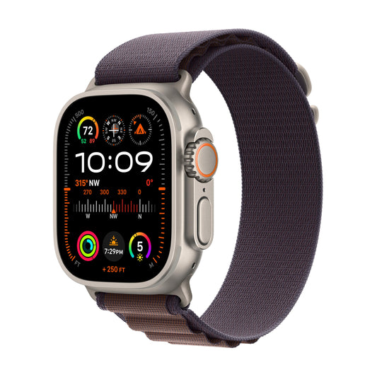 Apple Watch Ultra 2 (GPS + Cellular) 49mm Titanium Case with Indigo Alpine Loop with Blood Oxygen - MRER3LL/A