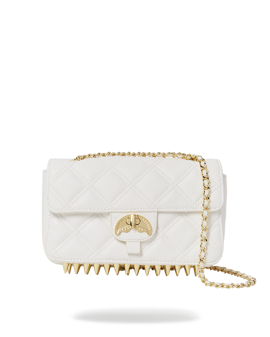 RIVIERA LE BLANC GOLD CHAIN SHARK HANDBAG