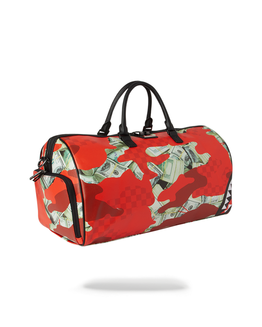 MONEY CAMO (RED) DUFFLE