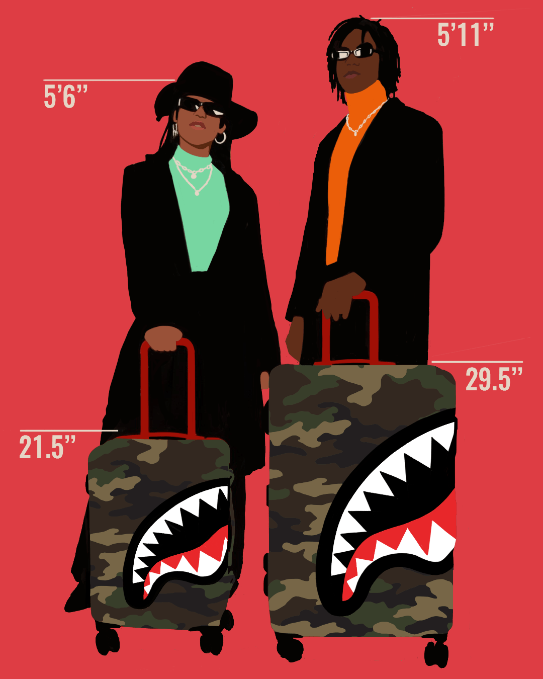 SHARKNAUTICS (CAMO) 21.5” CARRY-ON LUGGAGE