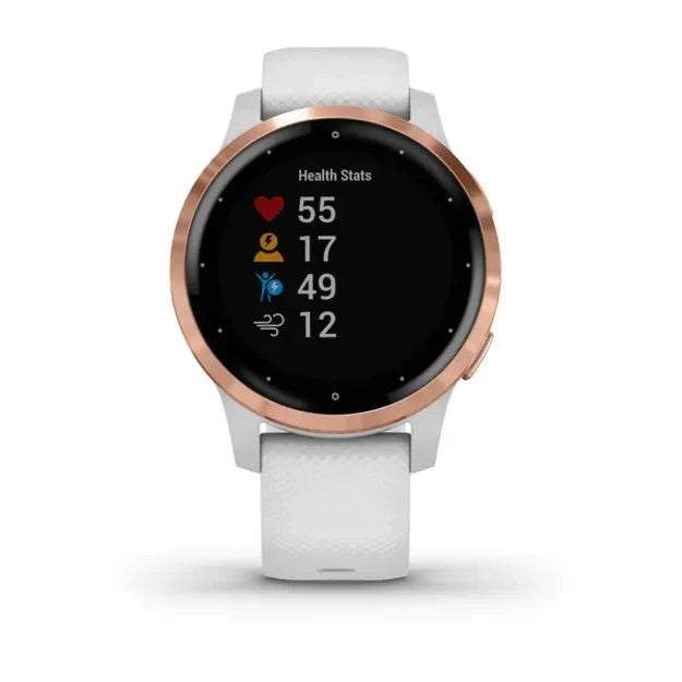 Garmin - vivoactive 4S Smartwatch 40mm Fiber-Reinforced Polymer - Rose Gold - 010-02172-21