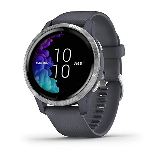 Garmin - Venu Smartwatch 43mm Fiber-Reinforced Polymer - Granite Blue - 010-02173-01
