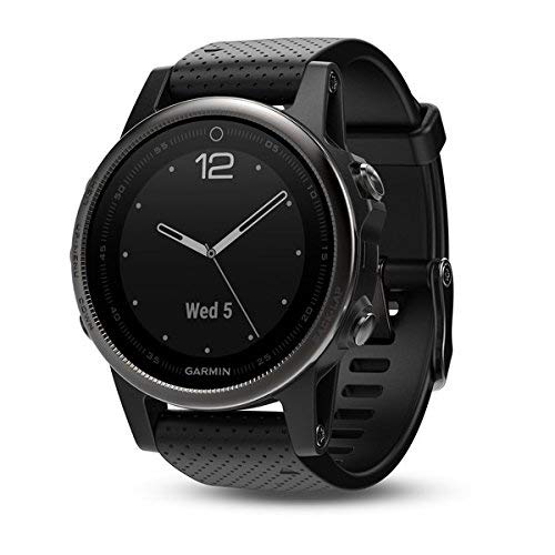 Garmin Fenix 5S Sapphire Smartwatch 42mm - Black with Black Band - 010-01685-10