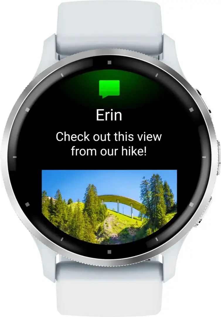 Garmin Venu 3 GPS Smartwatch – 45mm Silver Stainless Steel Bezel with Whitestone Case and Silicone Band – 010-02784-00