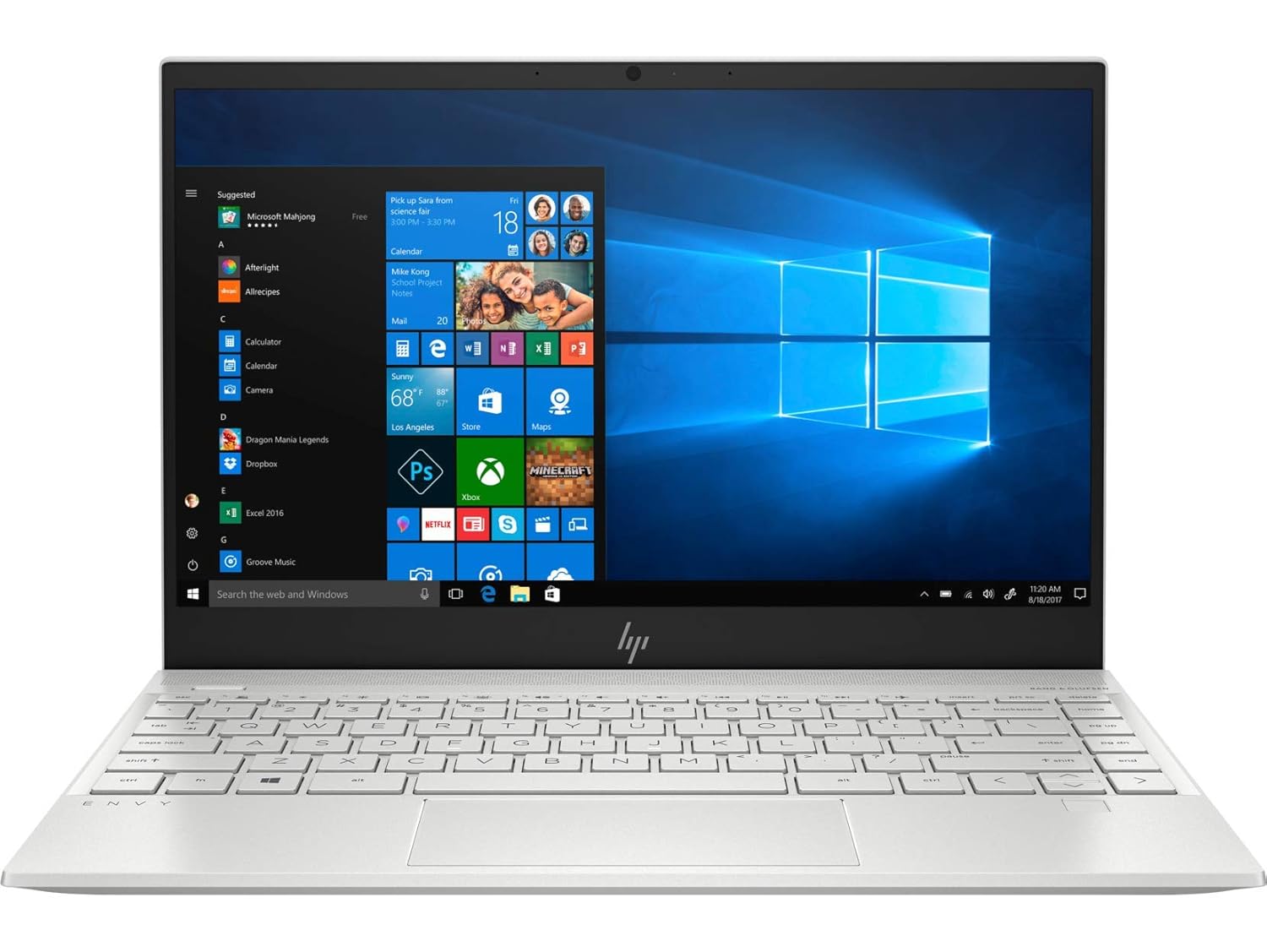 HP Envy – 13.3" FHD Touch – i7-10510U – 16GB RAM – MX250 – 512GB SSD – Silver – 13-AQ1020TX